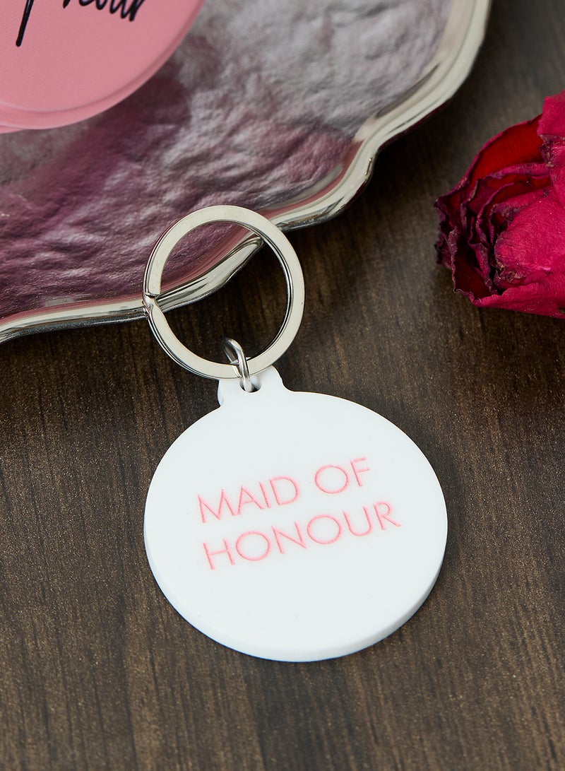 Flamingo Candles Maid Of Honour Keytag - Image 1