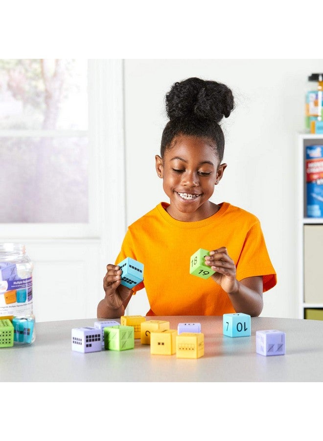 hand2mind hand2mind Math Activity Dice Set, Foam Math Dice for Kids Ages 5-8, 6 Sided Die Represents A Number, Ten Frame, Tally Marks, Or Base Ten, Early Math Homeschool Supplies (Set of 16)  - Image 5