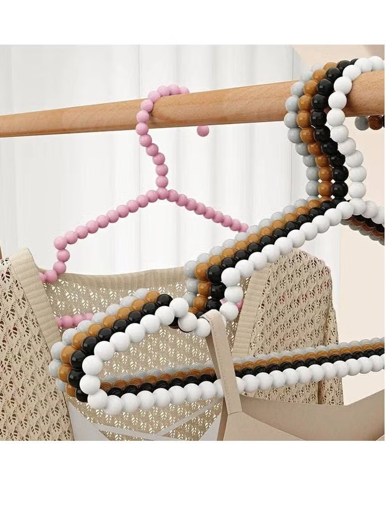 Plastic Bead Hangers Great for Underwear and Light Blouses in the Closet, 3 Pack - Multicolor - Image 1