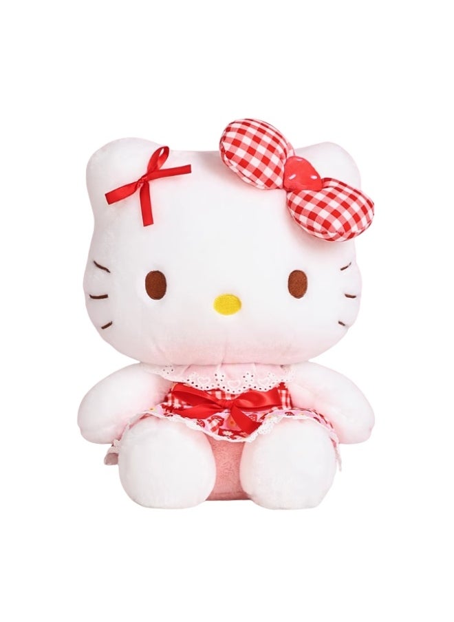 Sanrio Charming Hello Kitty Plush 35Cm With Checked Red Bow  - Image 1