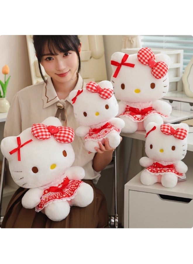 Sanrio Charming Hello Kitty Plush 35Cm With Checked Red Bow  - Image 3