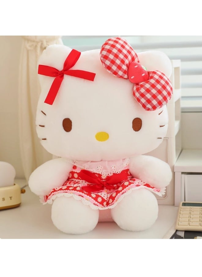 Sanrio Charming Hello Kitty Plush 35Cm With Checked Red Bow  - Image 2