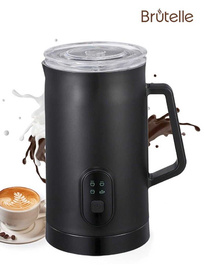 بريتيل Brutelle 4in1 صانع رغوة الحليب الكهربائي متعدد الوظائف صانع رغوة الحليب الساخن البارد 400 وات جهاز تسخين الحليب الهادئ التلقائي للكابتشينو والشوكولاتة الساخنة - Image 1