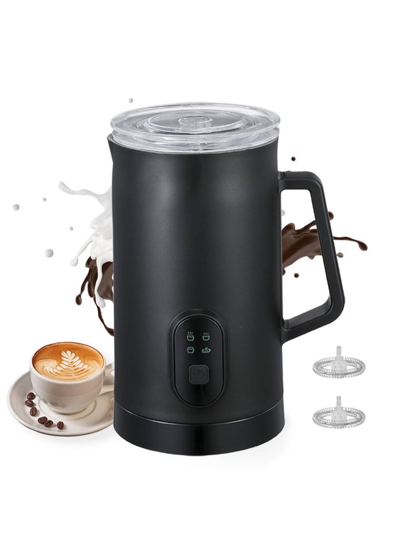 Brutelle 4in1 صانع رغوة الحليب الكهربائي متعدد الوظائف صانع رغوة الحليب الساخن البارد 400 وات جهاز تسخين الحليب الهادئ التلقائي للكابتشينو والشوكولاتة الساخنة