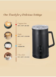Brutelle Electric Milk Frother Steamer Milk Foamer 4 in 1 Multifunctional Hot Cold Milk Foam Maker 400W Automatic Quiet Milk Warmer Latte Cappuccinos Hot Chocolate  - Image 4