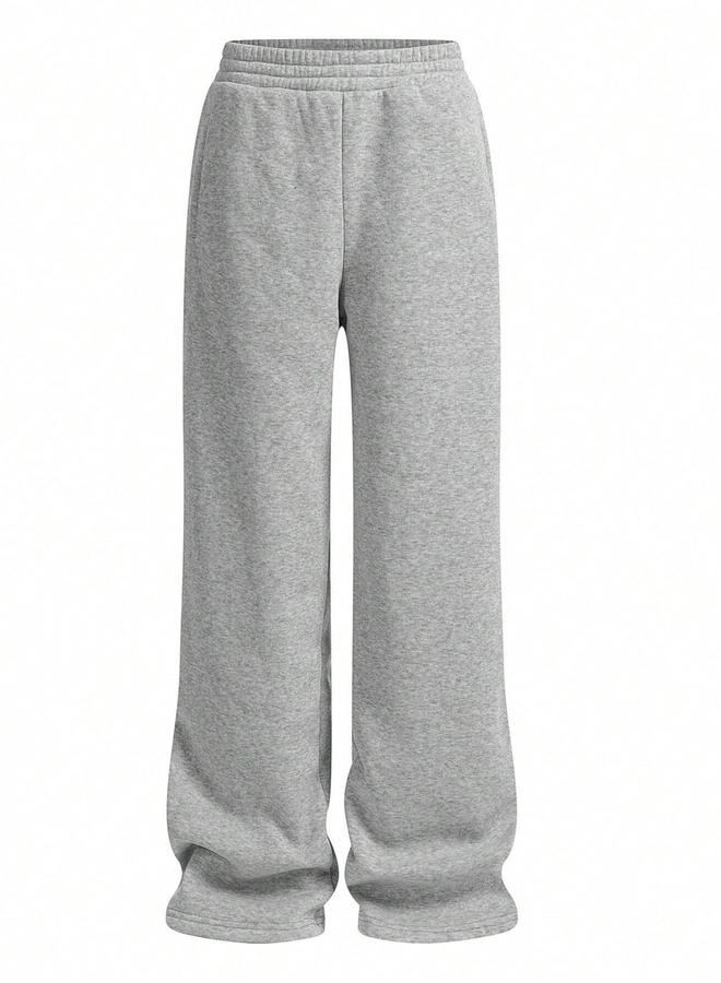 Take Two Solid Pocket Detail Elastic Waist Wide Leg Pants - Image 4