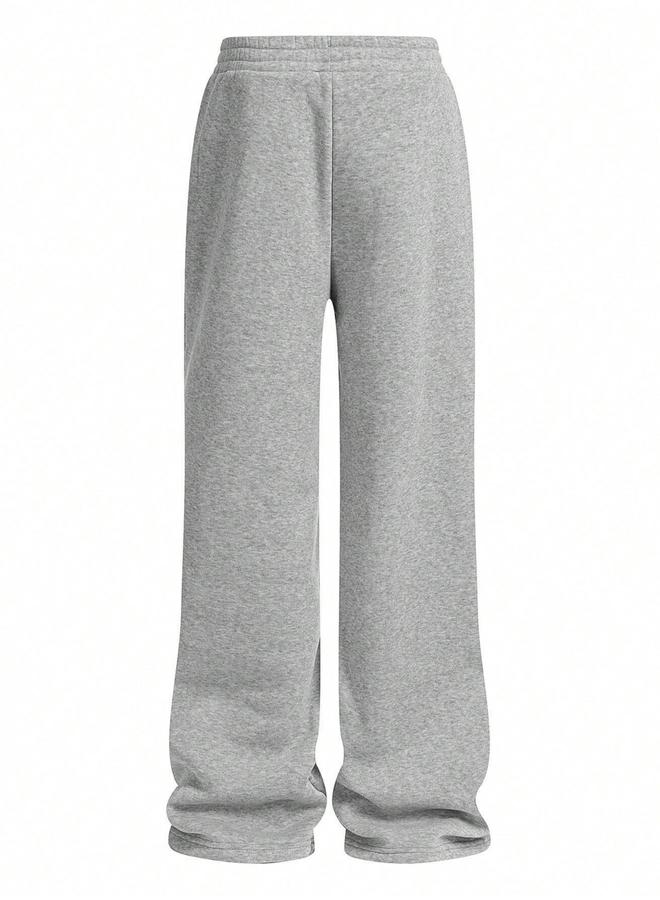 Take Two Solid Pocket Detail Elastic Waist Wide Leg Pants - Image 3