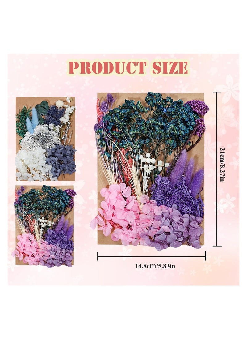 Generic Dried Flower Bouquet for Crafts and Decorations Real Dried Flowers Set for Nail Art Home Decor and Scrapbooking  - Image 2