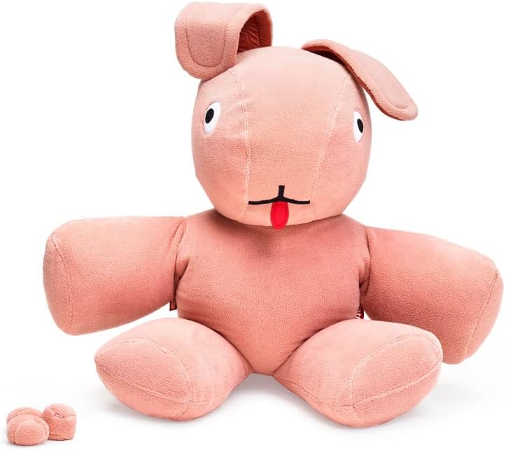 Fatboy Co9 Teddy Bean Bag (XS) | Super soft bunny bean bag | Pilling resistant | Suitable for use Indoors only | Designed by Florentijn Hofman | 100% polyester | 180x150x50 cm - Teddy Cheeky Pink - Image 1