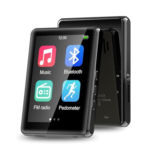 Drumstone 𝟏𝟓 𝐘𝐞𝐚𝐫𝐬 𝐆𝐮𝐚𝐫𝐚𝐧𝐭𝐞𝐞 Mp3 Player with Bluetooth – Full Touch Screen Music Player with Built-in HD Speaker, FM Radio, Pedometer, and Recording Support– Includes - Image 1