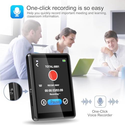 Drumstone 𝟏𝟓 𝐘𝐞𝐚𝐫𝐬 𝐆𝐮𝐚𝐫𝐚𝐧𝐭𝐞𝐞 Mp3 Player with Bluetooth – Full Touch Screen Music Player with Built-in HD Speaker, FM Radio, Pedometer, and Recording Support– Includes - Image 4