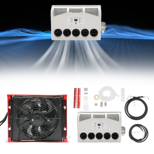 CNCEST 12V Truck Cab Air Conditioner 11000 BTU Split AC Fits Semi Trucks Bus RV Caravan Mini Split RV Truck Air Conditioner Unit Fit Semi Truck Caravan - Image 1