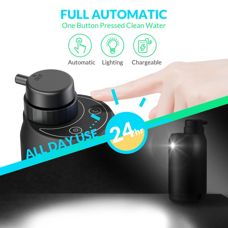 BKLES منقي مياه التخييم المحمول نظام ترشيح مياه مزدوج 0.01 ميكرون للتخييم في الهواء الطلق، المشي لمسافات طويلة، الطوارئ - إصدار الفلاتر المزدوجة - Image 3