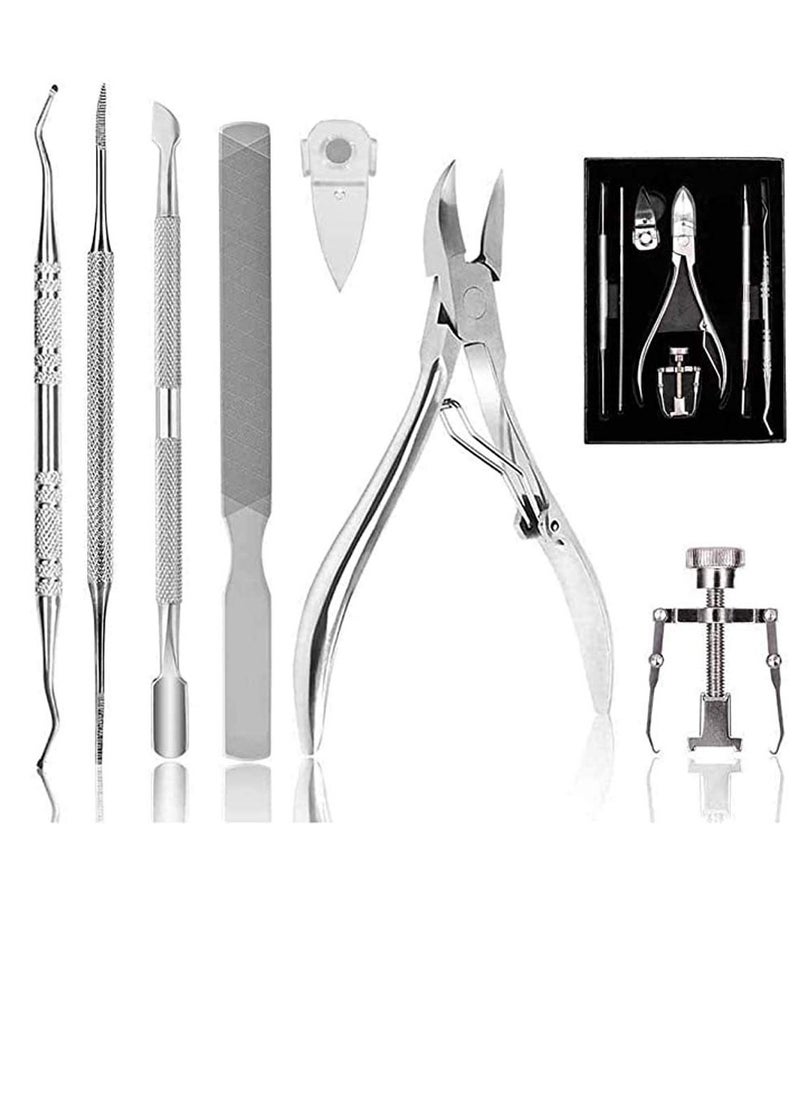 Excefore - Toenail Clippers Set 7Pcs, Staineless Steel Ingrown Toenail Tool Kit, Professional Toe Nail Nippers Set Pedicure Treatment Tool for Ingrown & Thick Nail, Surgery Grade Manicure Pedicure Tool - Image 1