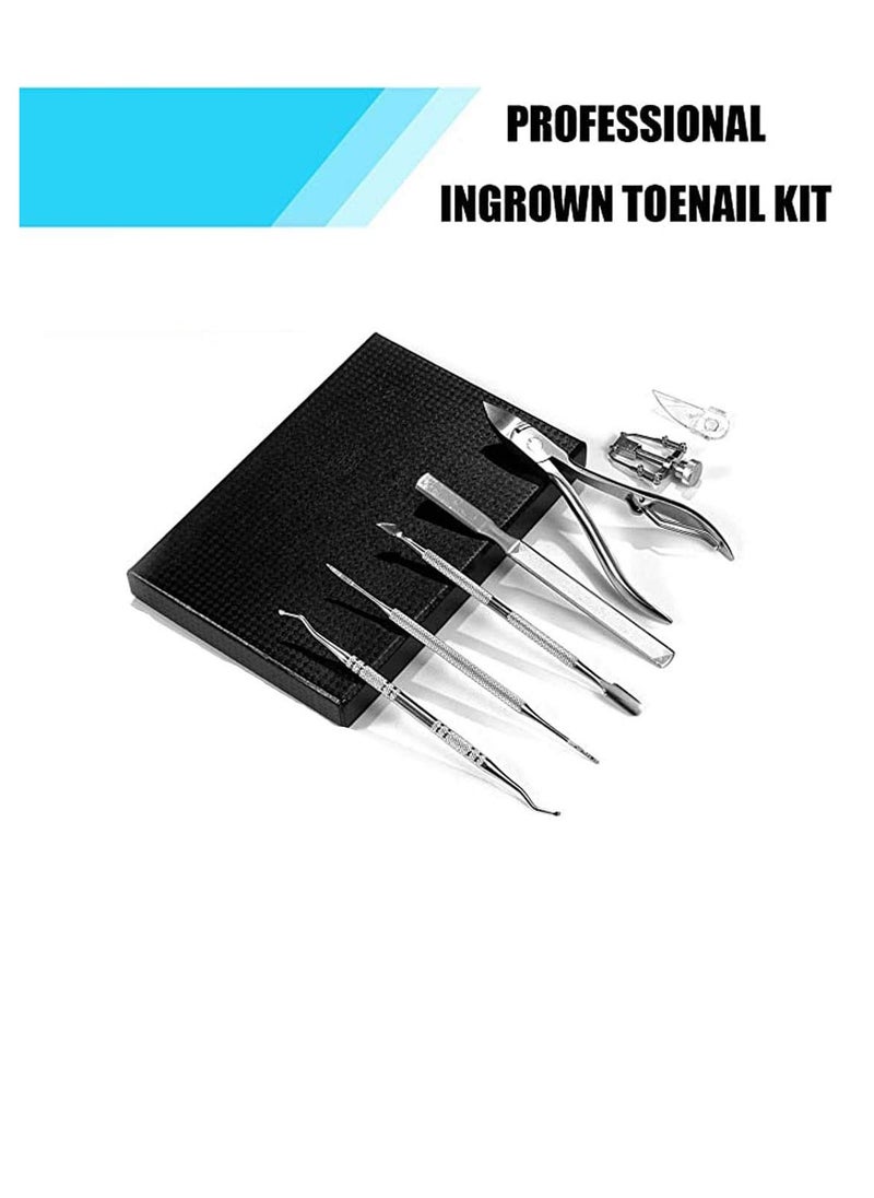 Excefore - Toenail Clippers Set 7Pcs, Staineless Steel Ingrown Toenail Tool Kit, Professional Toe Nail Nippers Set Pedicure Treatment Tool for Ingrown & Thick Nail, Surgery Grade Manicure Pedicure Tool - Image 1
