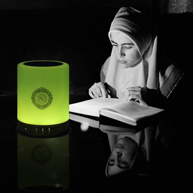 ZMLM Quran Speaker Lamp with Remote, Portable LED Bluetooth Touch Cube FM MP3 Music Player Night Light Rechargeable Bedside Outdoor Desk Table Lamp in Many Languages Including English, Arabic, Urdu - Image 5