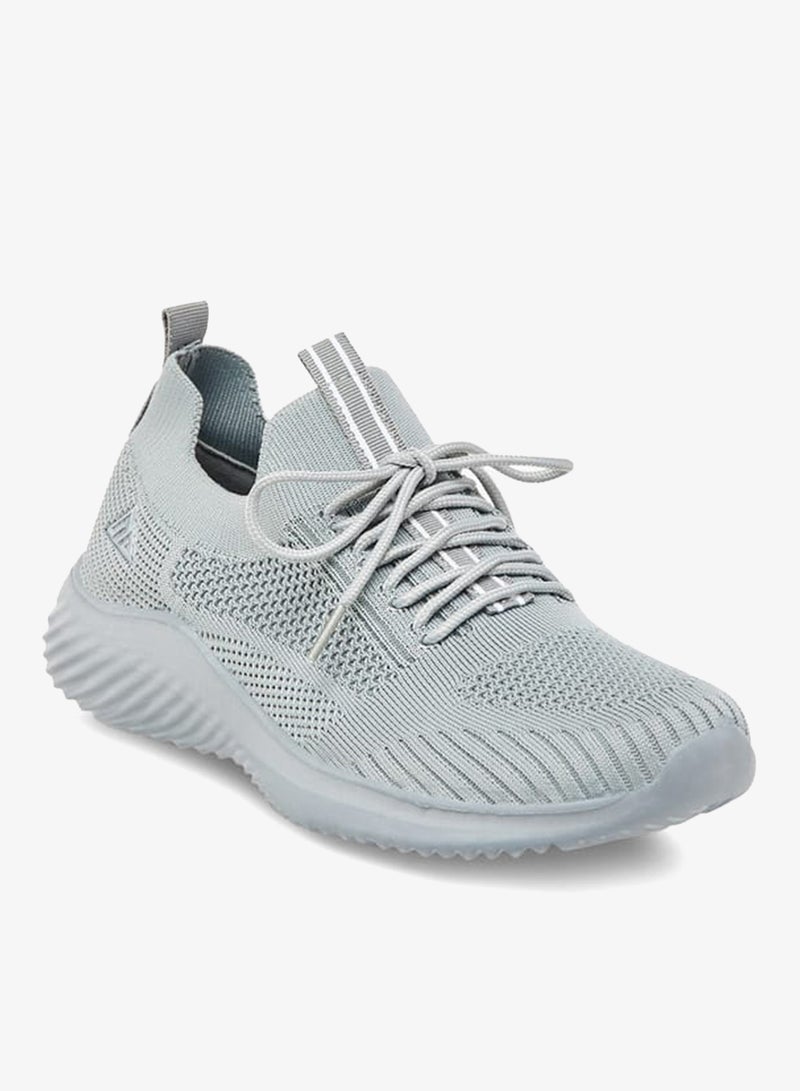 Oaklan by Shoexpress Women's Textured Lace-Up Sports Shoes with Pull Tabs - Image 3