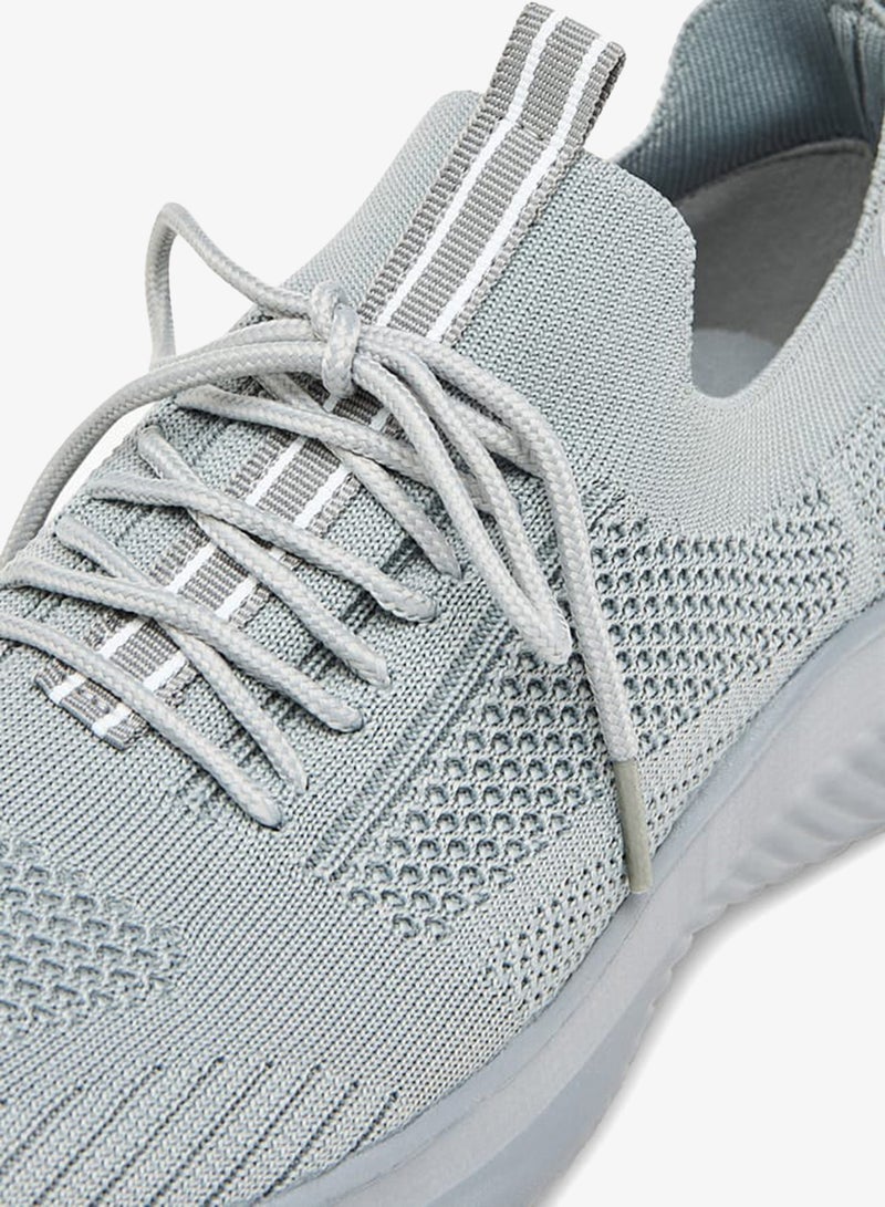 Oaklan by Shoexpress Women's Textured Lace-Up Sports Shoes with Pull Tabs - Image 4