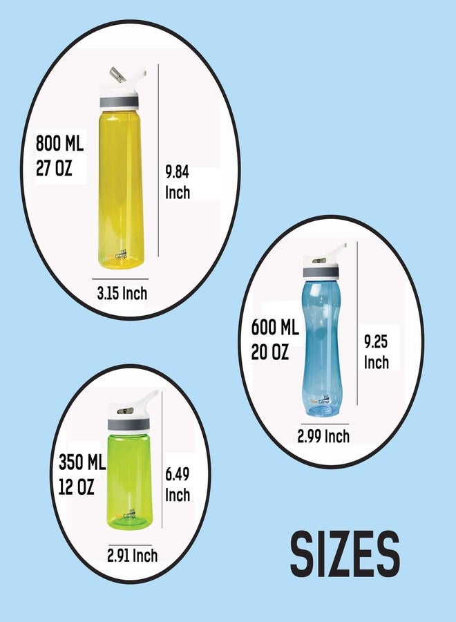 AceCamp TRITAN Portable Water Bottle for Kids, Toddlers, Adults, Odor & BPA-Free Leakproof Plastic Water Bottle, Hiking, Camping, School, Outdoors (12oz/20oz/27oz) (12 oz - Yellow) - Image 4