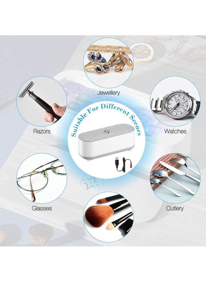 Generic Ultrasonic cleaner, ultrasonic cleaning device 250ml, ultrasonic cleaner, dentures Ultrasonic cleaner for glasses, jewelry, rings, necklaces, makeup brushes, razors, dentures - Image 5