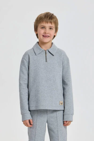 شوبيت Grey Melange Suit (Jumper, pants) - Choupette