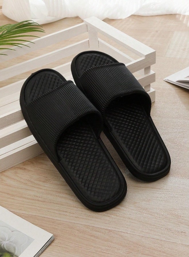 شيبشيب شبشب منزلي للرجال مقاوم للانزلاق، مناسب للاستحمام، والحمام، والمسبح، والصالة الرياضية، وغرفة النوم، بتصميم مفتوح عند الأصابع. - Image 3