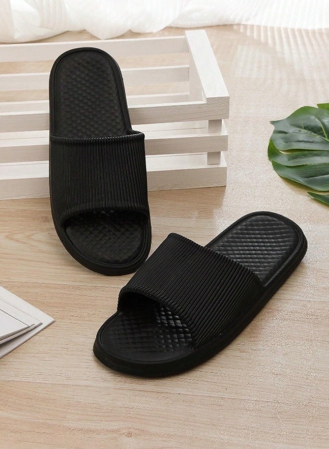 شيبشيب شبشب منزلي للرجال مقاوم للانزلاق، مناسب للاستحمام، والحمام، والمسبح، والصالة الرياضية، وغرفة النوم، بتصميم مفتوح عند الأصابع. - Image 5