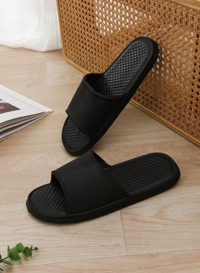 شيبشيب شبشب منزلي للرجال مقاوم للانزلاق، مناسب للاستحمام، والحمام، والمسبح، والصالة الرياضية، وغرفة النوم، بتصميم مفتوح عند الأصابع. - Image 4