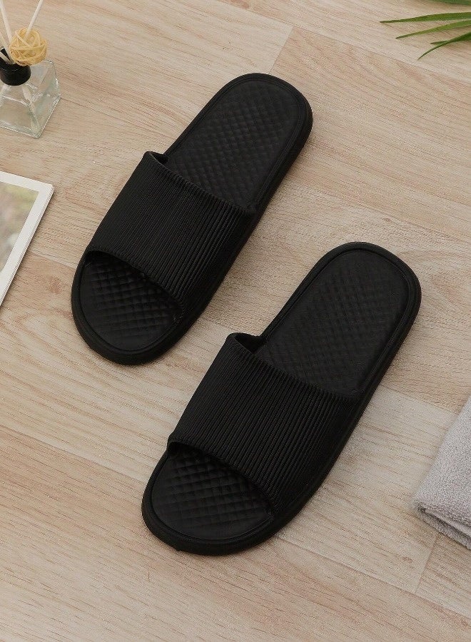 شيبشيب شبشب منزلي للرجال مقاوم للانزلاق، مناسب للاستحمام، والحمام، والمسبح، والصالة الرياضية، وغرفة النوم، بتصميم مفتوح عند الأصابع. - Image 2