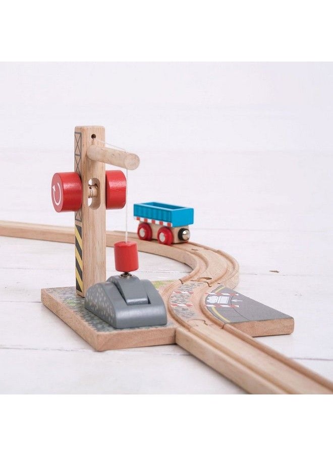 Bigjigs Rail - Gravel Wooden Crane For Wooden Train Sets Quality Bigjigs Train Accessories, Compatible With Other Major Wooden Railway Brands - Image 1