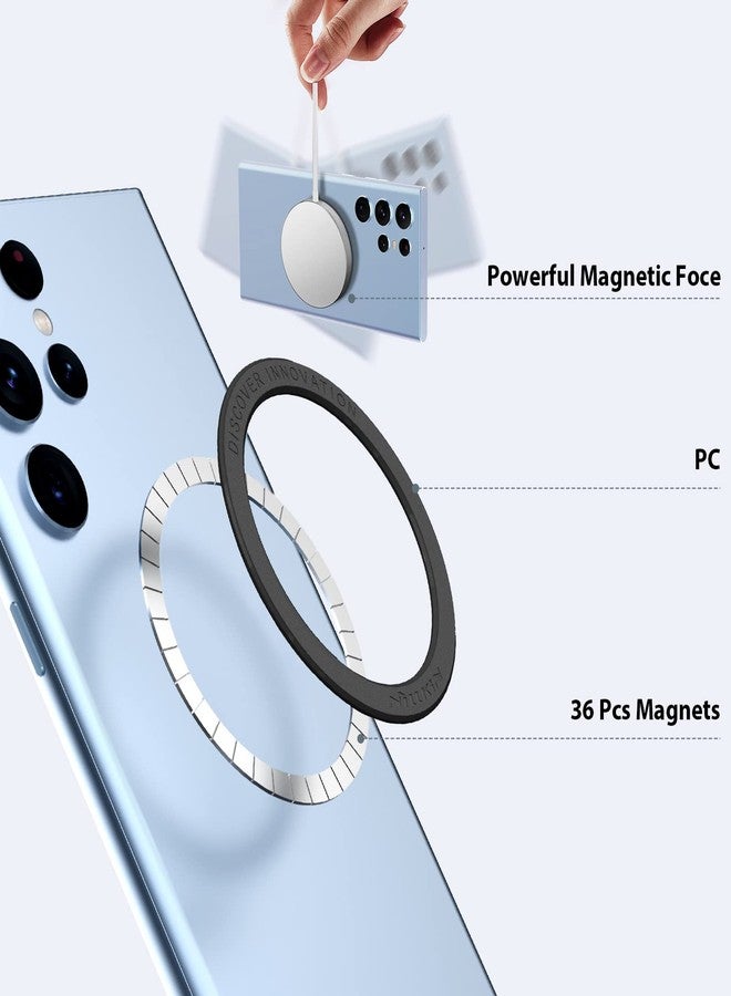 Nillkin MagSafe Ring Magnet - Magsafe Magnetic Ring for Samsung Galaxy S25 S24 S23 S22 Ultra/Plus, iPhone 16 15 14 13 12 11/XS/8/SE, Google Pixel 9/8/7 Pro and Android Phones, 2 Pack Black - Image 2