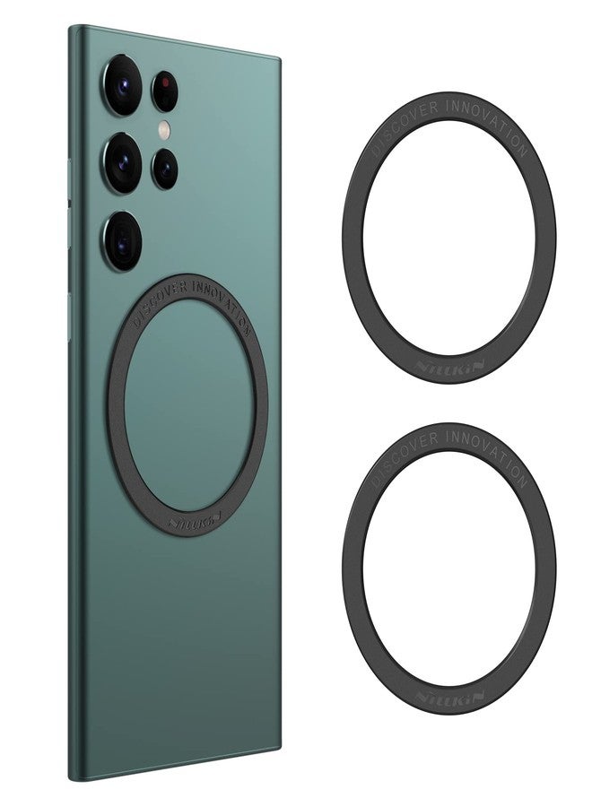 Nillkin MagSafe Ring Magnet - Magsafe Magnetic Ring for Samsung Galaxy S25 S24 S23 S22 Ultra/Plus, iPhone 16 15 14 13 12 11/XS/8/SE, Google Pixel 9/8/7 Pro and Android Phones, 2 Pack Black - Image 1