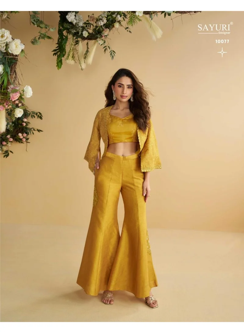أميا Silk Embroidered Indo Western Collection Short Shrug