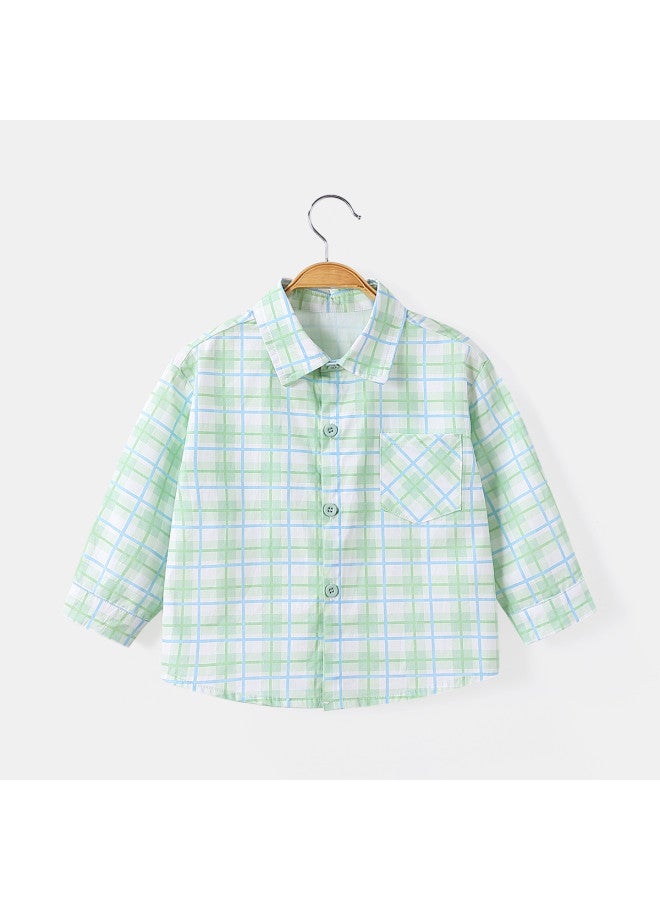 Boys' Autumn Fashion Preppy Style Versatile Shirt Children's Shirt Trendy - Image 3
