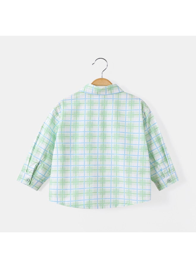 Boys' Autumn Fashion Preppy Style Versatile Shirt Children's Shirt Trendy - Image 4