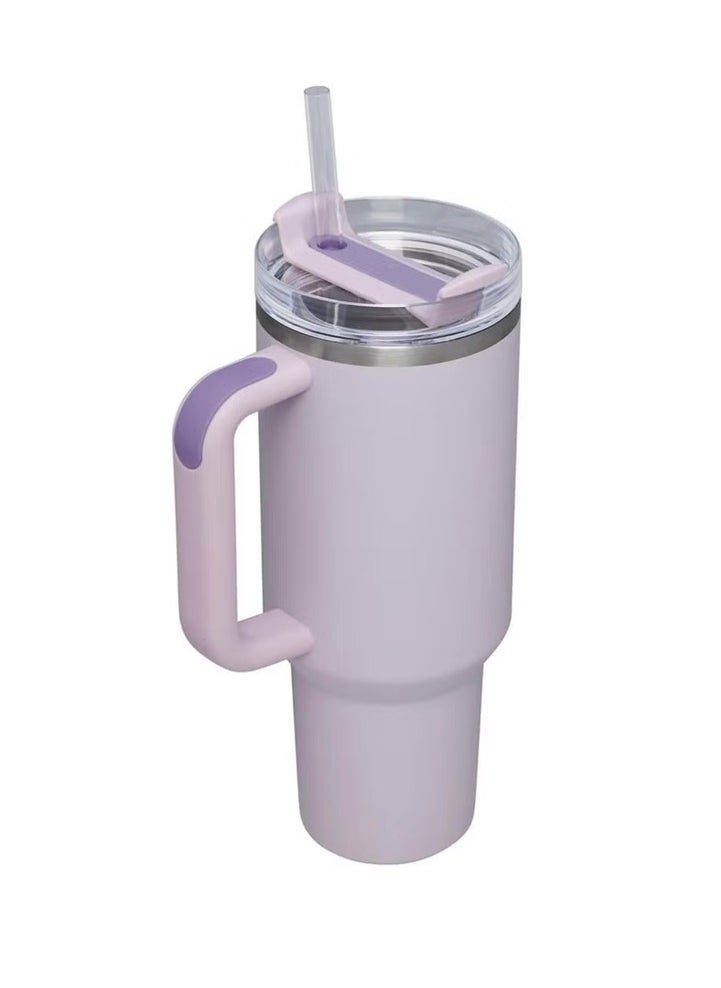 Stanley - Stainless steel vacuum cup with lid and straw for ice and cold drinks - Image 1