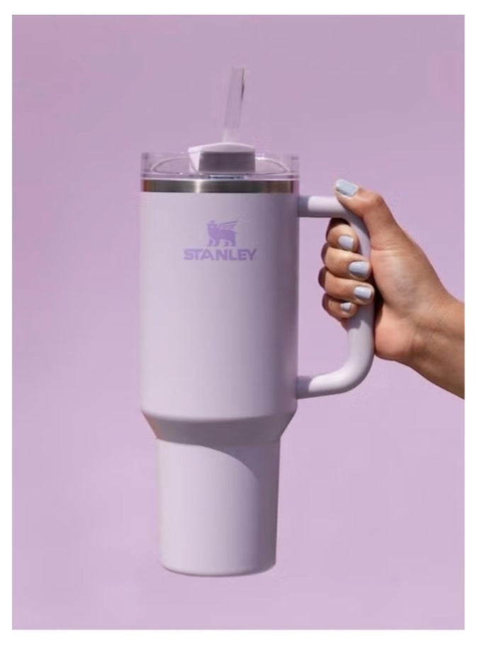 Stanley - Stainless steel vacuum cup with lid and straw for ice and cold drinks - Image 1