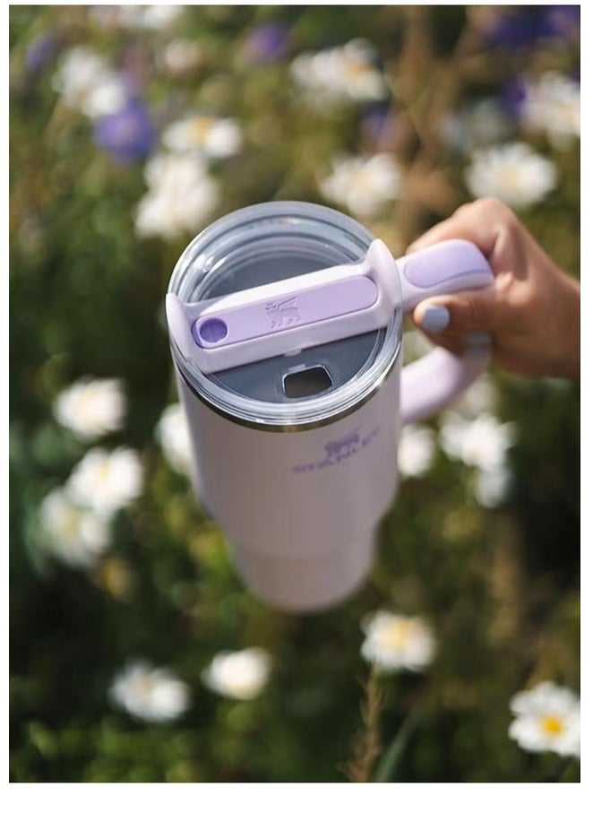 Stanley - Stainless steel vacuum cup with lid and straw for ice and cold drinks - Image 1