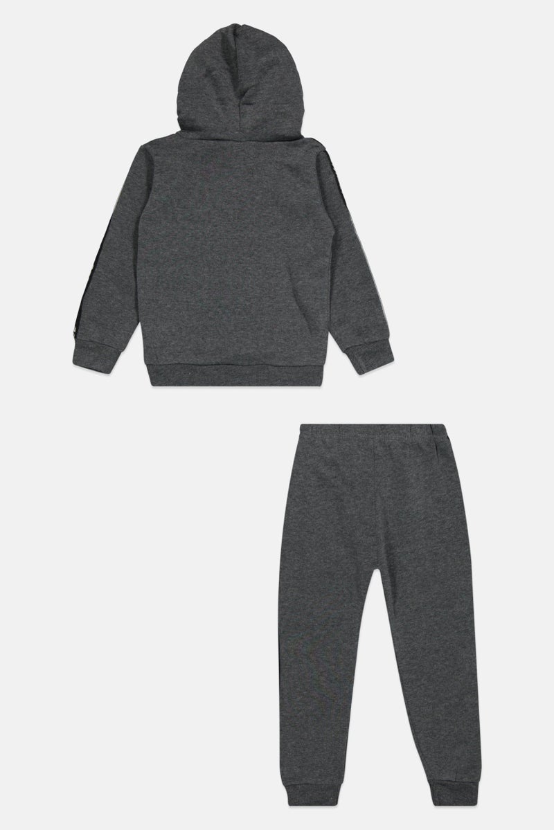 Pro Athlete Toddlers Boy 2 Pieces Brand Logo Top And Bottom Set, Grey  - Image 2