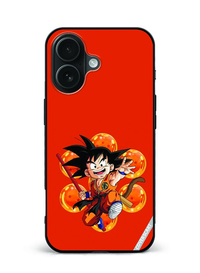 COVERSCART Protective Case Cover For Apple iPhone 16 Plus Baby Goku Cartoon Design Red