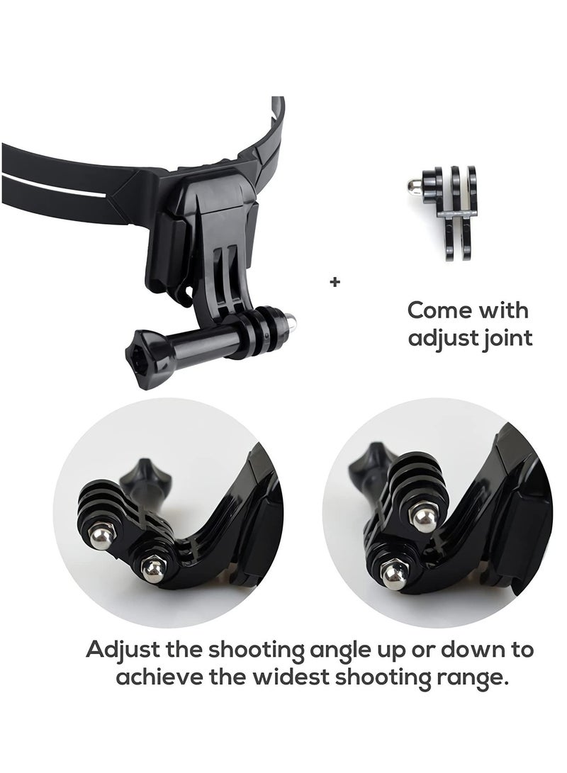 Motorcycle Helmet Chin Mount Kit for Gopro and Mobile Phone, Helmet Adhesive Mount with Phone Clip for GoPro Hero 10/9/8/7/6/5, for DJI Osmo Action, Action Camera, and Smartphone - Image 4