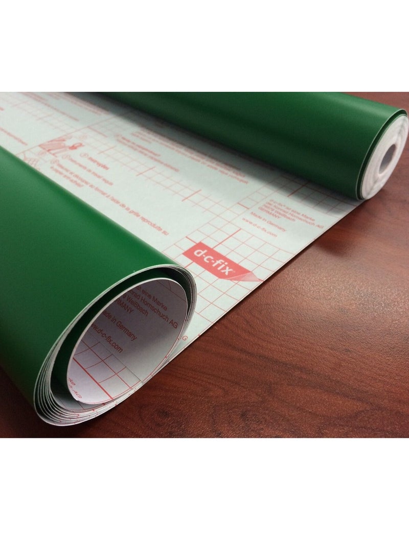 DC Fix Self Adhesive Film Roll Plain Matt Dark Green 45cm x 15 Meter Size  - Image 3