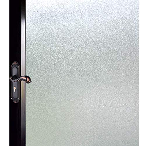 DUOFIRE Window Privacy Film Natural Frosted Glass Window Film Static Cling No Glue Anti-UV Window Cling Privacy Film Non Adhesive for Office Meeting Room Bathroom Living Room 17.4in. x 78.7in. S001 - Image 1