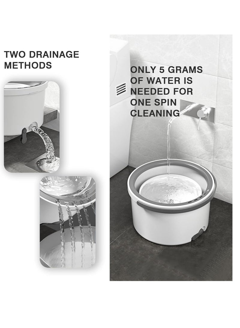 360 Spin Mop with Self-Wringing Bucket – Includes 2 Mop Heads – Ideal for Tile & Ceramic - Image 4