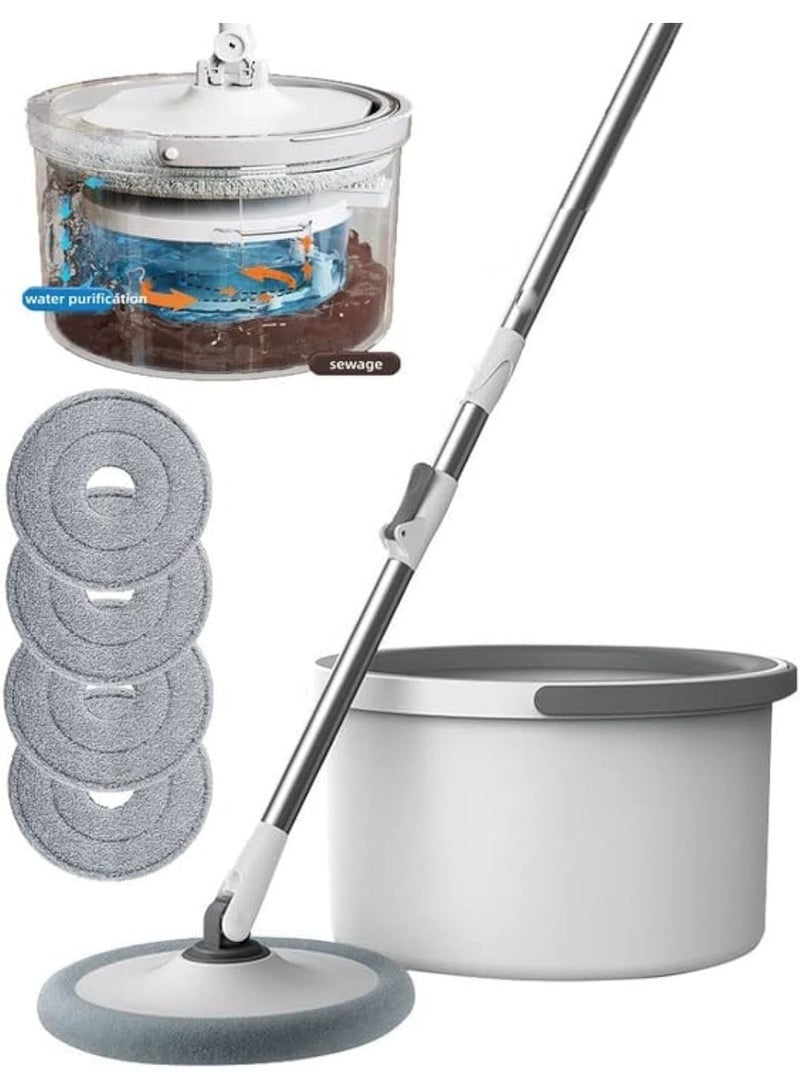 360 Spin Mop with Self-Wringing Bucket – Includes 2 Mop Heads – Ideal for Tile & Ceramic - Image 1