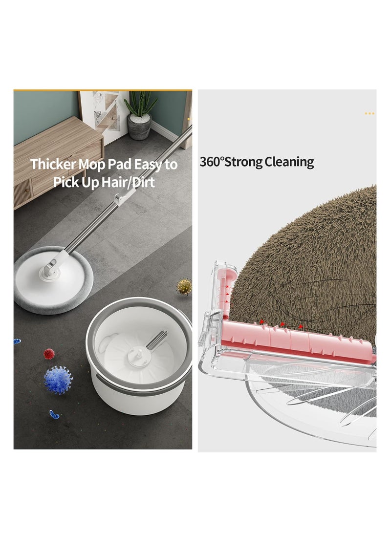 360 Spin Mop with Self-Wringing Bucket – Includes 2 Mop Heads – Ideal for Tile & Ceramic - Image 2