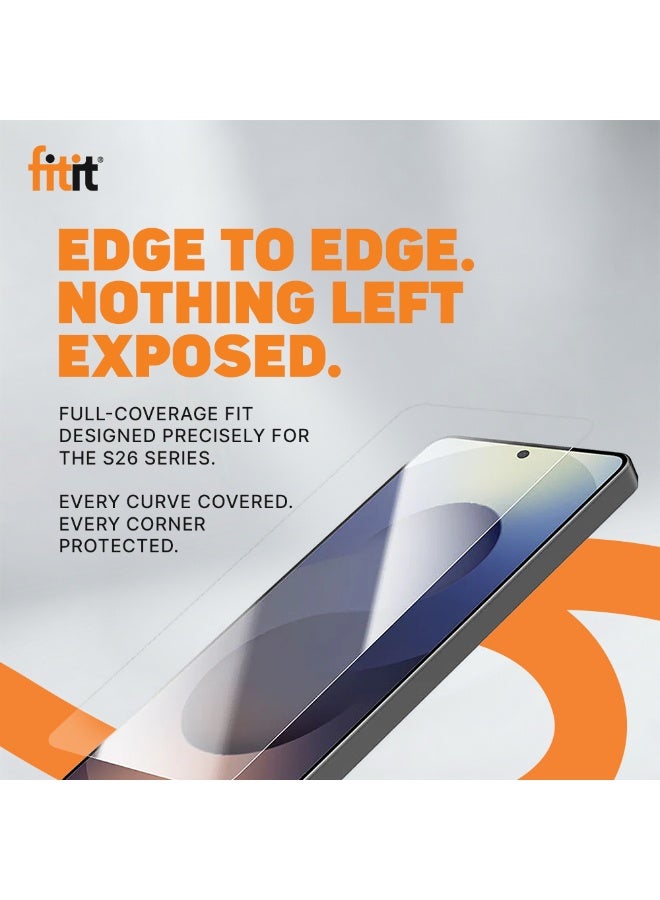 Fitit Tempered Glass Screen Protector for Samsung S26 - 9H Hardness, HD Clarity, Fingerprint & Smudge Resistant, Case-Friendly - fitit - Image 5