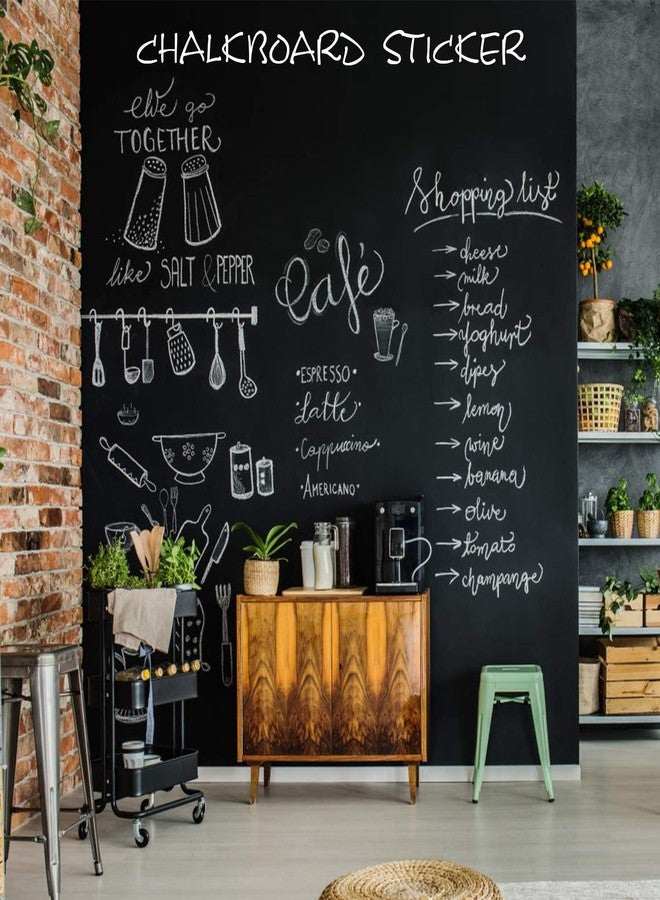 LIVECOOL Self Adhesive Contact Paper-Removable Chalk Wall Vinyl Sticker Blackboard Roll Wallpaper Decals DIY&Craft Wallpaper School,Office,Home with Free Broken MultiChlak(12 X48Inch) - Image 5