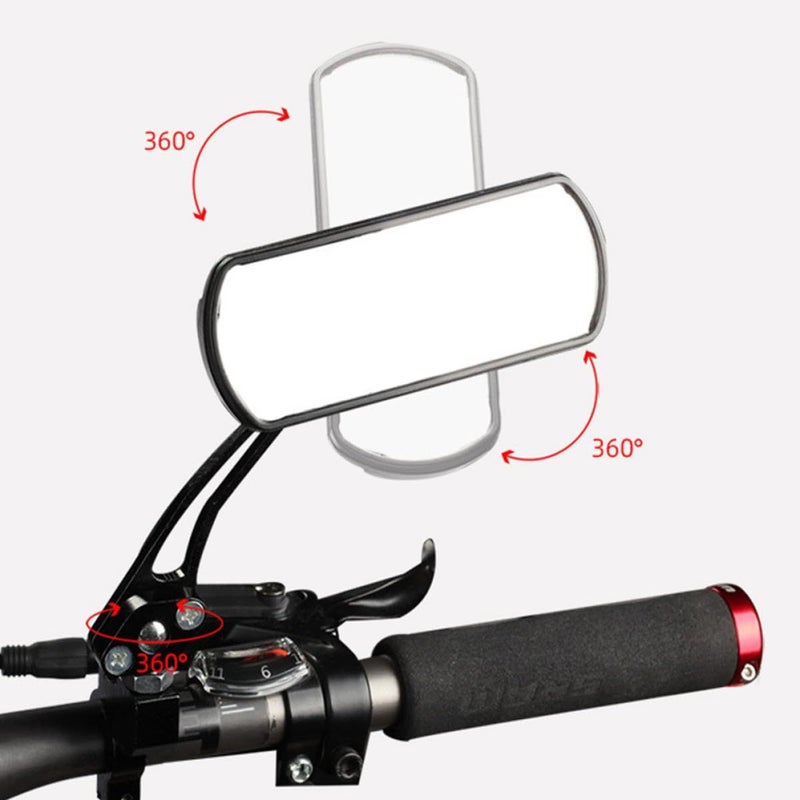 Carbon Texture Bike Rear View Mirror Pair 3k Pattern Rotatable Cycling Accessory - Image 5