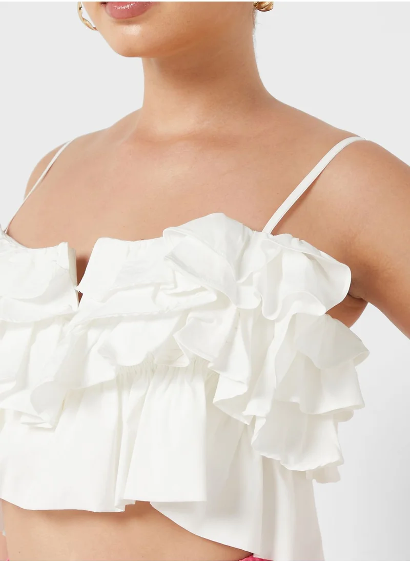 Nocturne Flywheel Strap Detail Crop Top